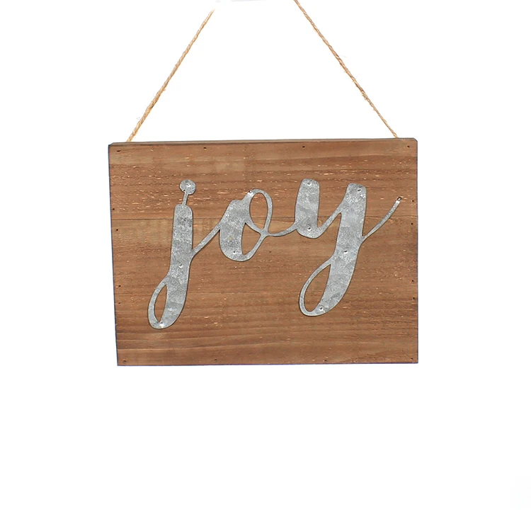 
Wholesale china supplier indoor christmas wooden decorations plaque sign 
