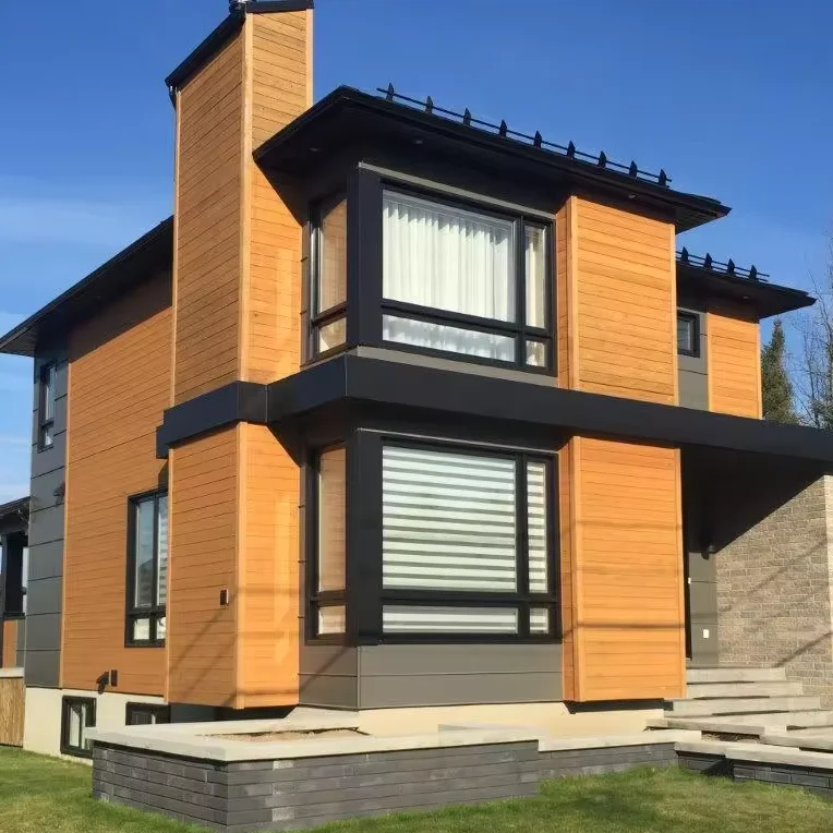 Waterproof Exterior Wood Grain Surface Fiber Cement Siding Wall Board Fire Rated Reinforced Fiber Cement Panel Siding