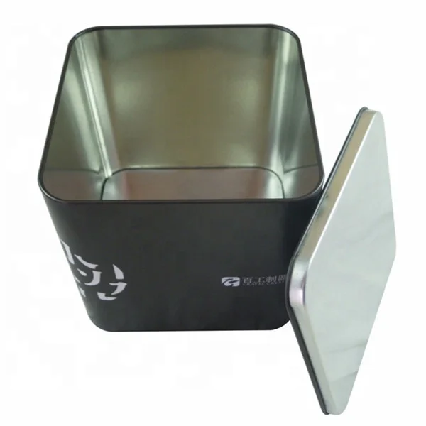 Wholesale tin high quality metal boxes coffee box square tin cans for tea candy packing