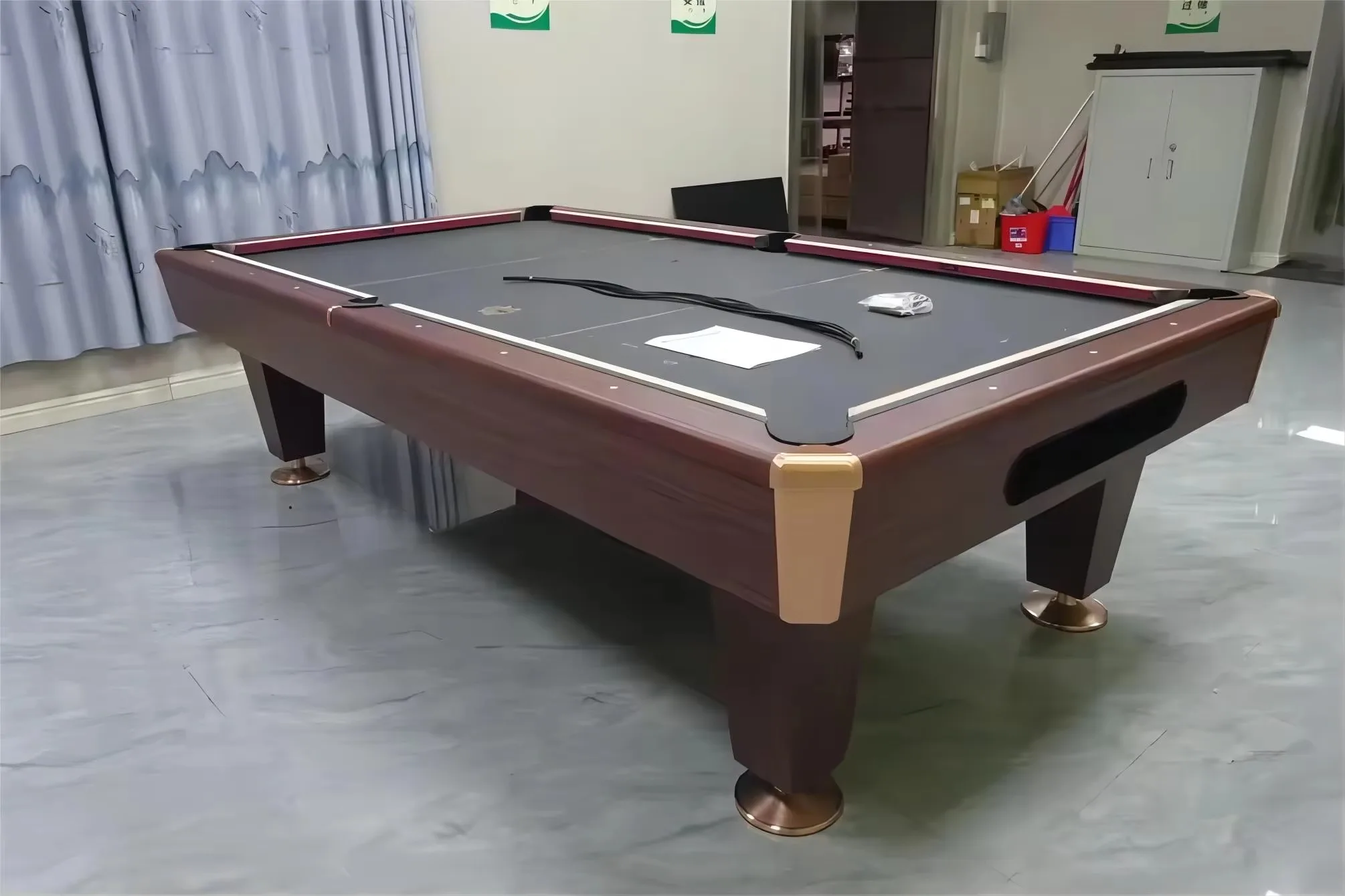 Philippines High Sale Maxima 8 Billiard Table with Top Solid Wood and Black Slate 9ft 8ft and CPBA Cloth