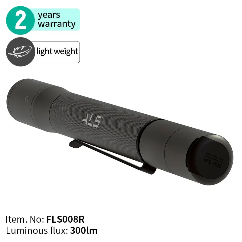 ALS 300lm rechargeable flashlight pencil portable flashlight