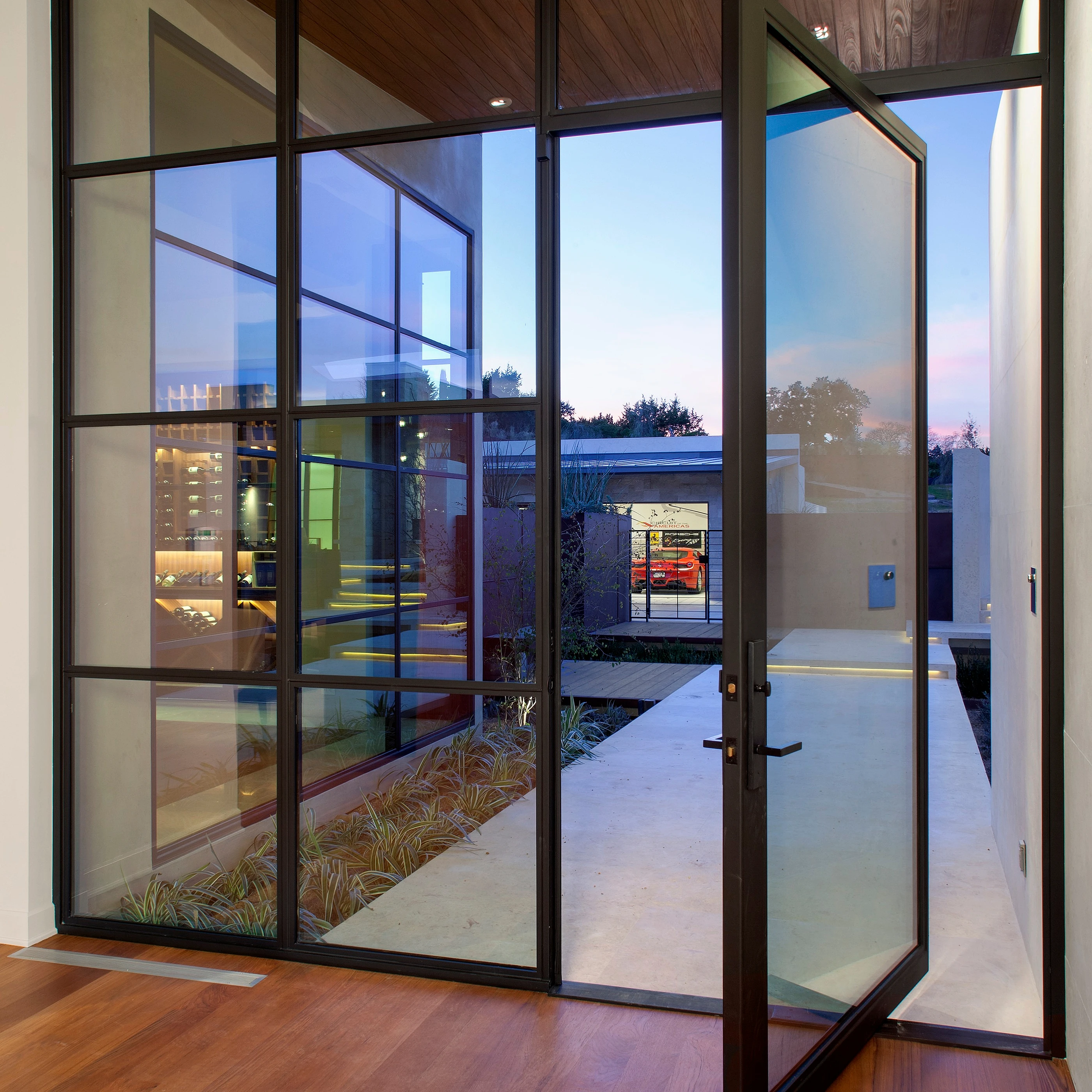 Factory customized partition glass pivot door steel pivot door casement door