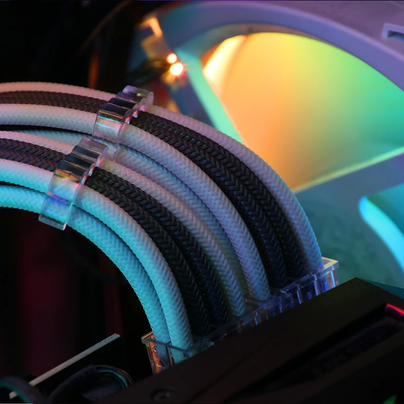 Extension Cords Psu Cable Sleeve Power Supply Cable Psu Cpu Rtx ATX Kit Pc Extension Cord Sleeved