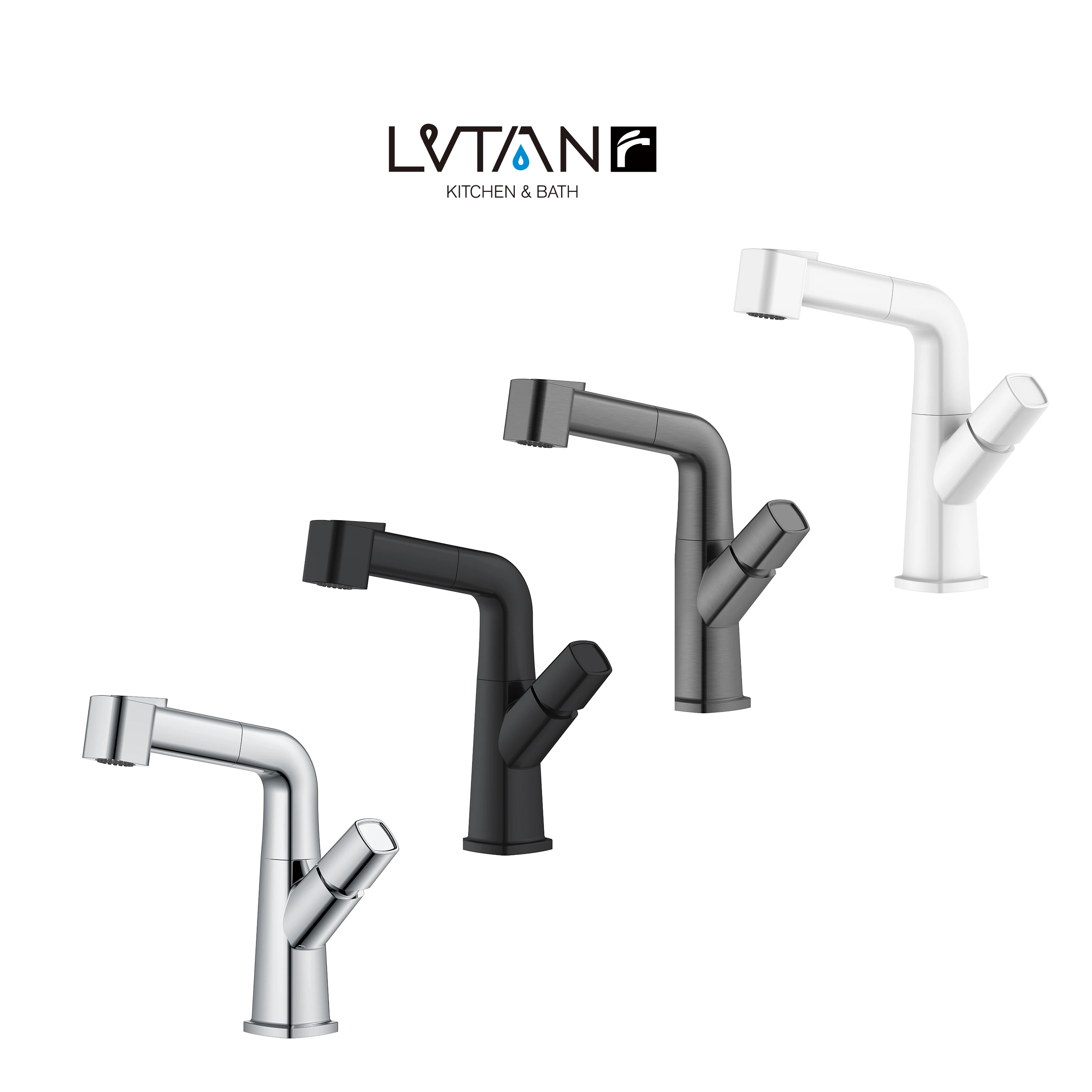 Factory Outlet High Quality Bathroom Basin Tap Pull Out Car Water Faucets