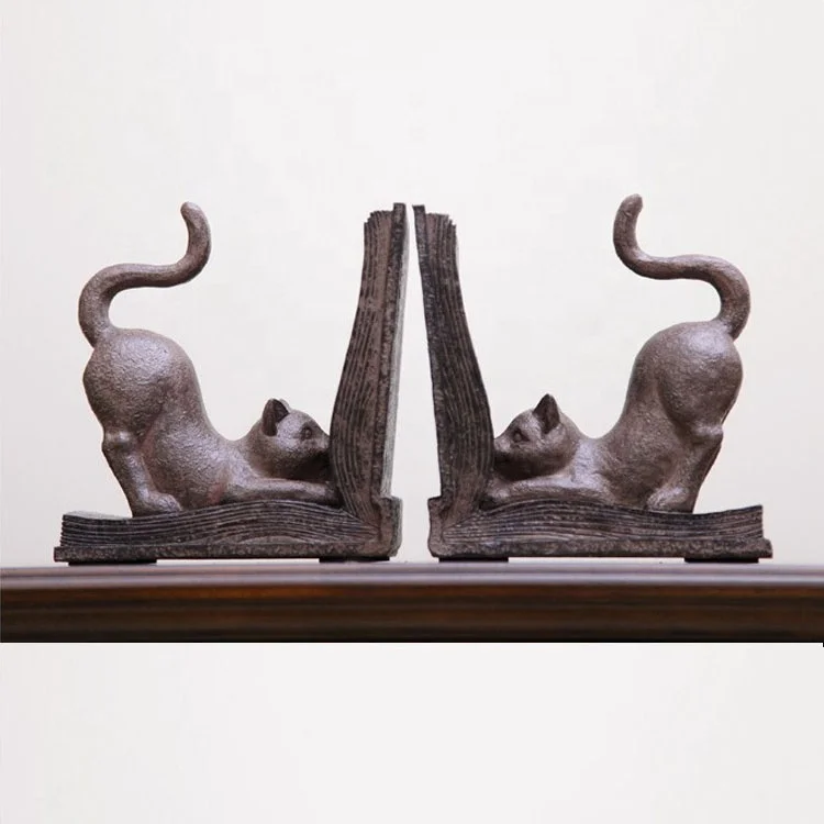 animal figurine Resin unique cat Bookends For Home Decor