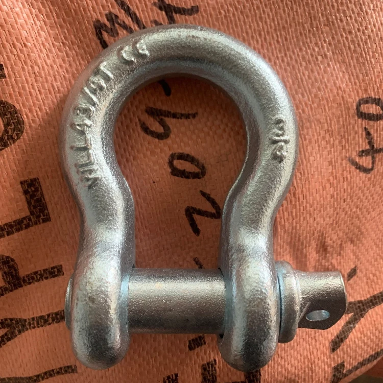 Hot Dip Galvanized Drop Forged G209 Lifting Marine Screw Pin Bow Shackle