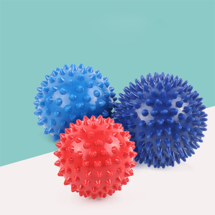 Physix Gear Sport Massage Balls - Best Spiky Ball Roller for Plantar Fasciitis, Trigger Points Neck & Back Pain Relief - Deep Ti