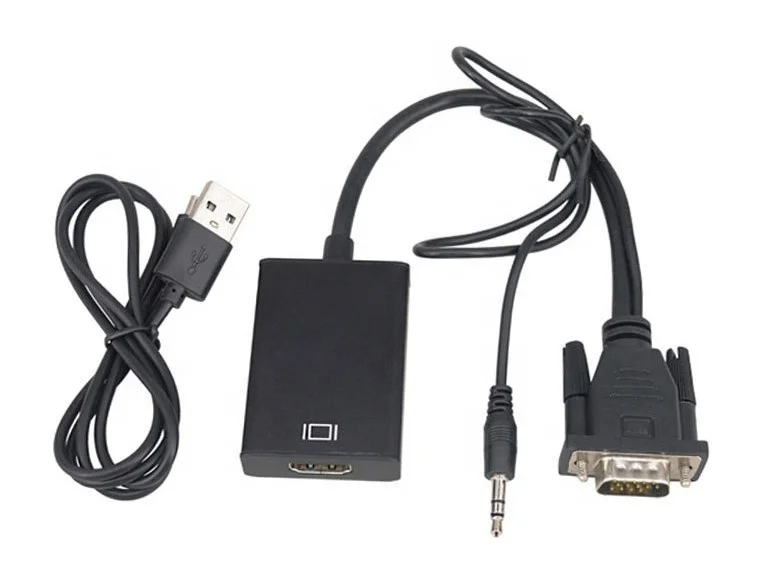 1080P VGA to HDMI converter with Audio Cable and Power Port