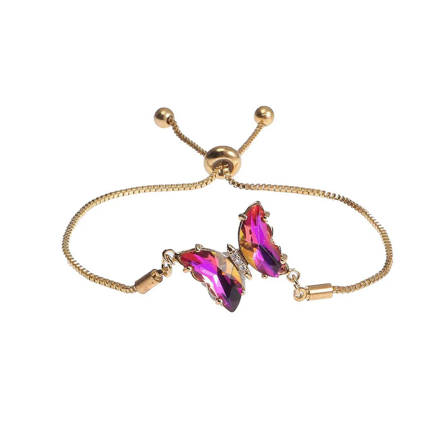 Luxury crystal butterfly bracelet for girls bracelets handmade butterfly  wholesale N80805