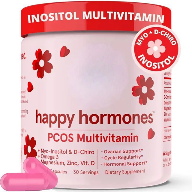 Частная Марка 120 веген мягкие капсулы счастливые гормоны PCOS поливитаминные для женщин с Мио инозитол D Chiro Магний