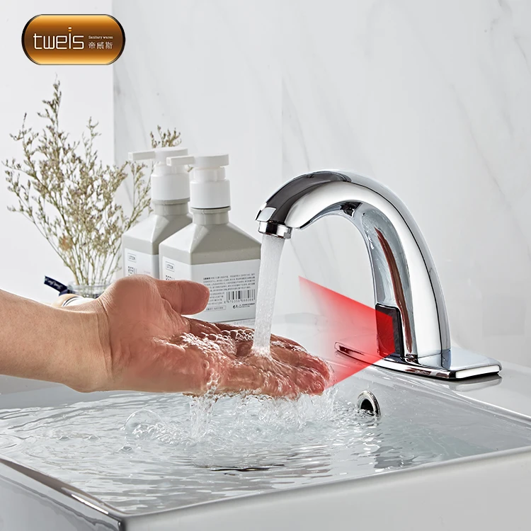 High quality brass luxury kitchen tap valve single cold filter chrome kitchen water touchless faucet accessories with sensor