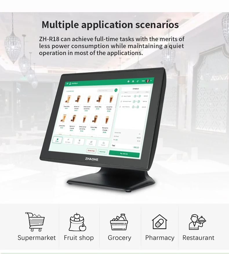 Restaurant ordering system Epos system Traditional desktop restaurant windows 10 pos terminal