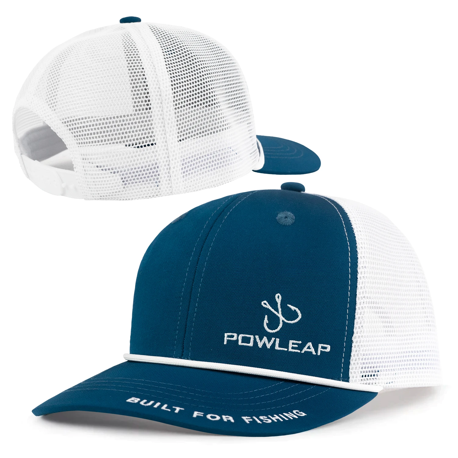 Plain Blank Adjustable Baseball Cap High Quality Mesh Golf Tennis Fishing 5 Panel Custom Vintage Trucker Hat With Rope