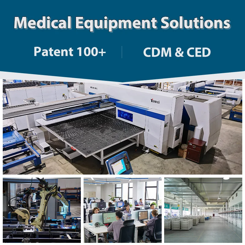 HaoHan 2025 new 140 Stainless steel hospital emergency trolley medical trolley with drawer for sale