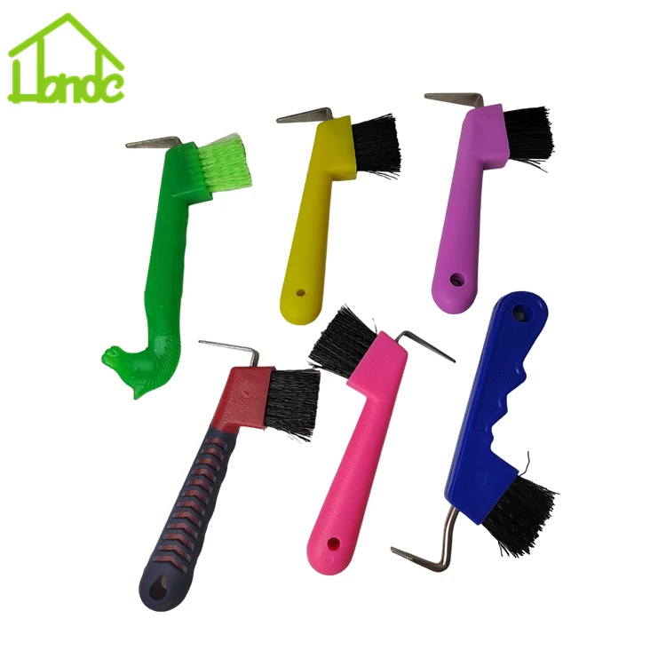 high quality horse hoof pick with brush horse grooming equipment tool