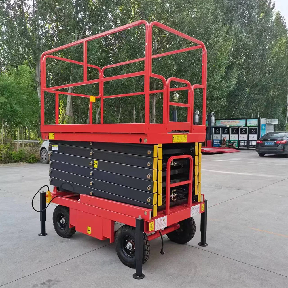 Electric Elevated Mobile Aerial Work Platform Hydraulic Automatic Scaffolding Scissor Lift