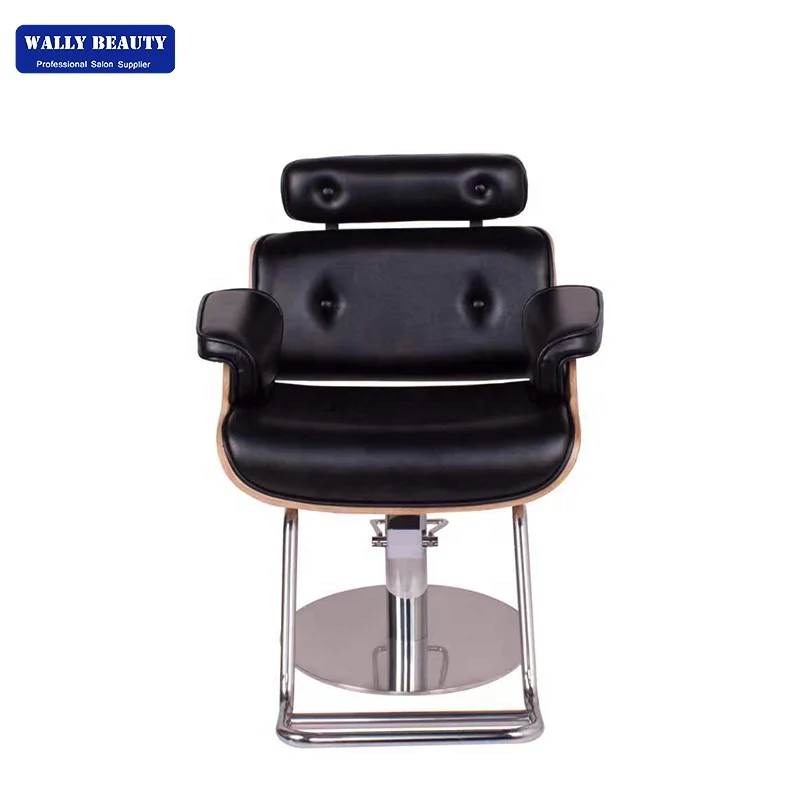Wholesale French Hair Wood Frame Stainless Steel Base Styling Chair Hair Salon For Beauty Salon