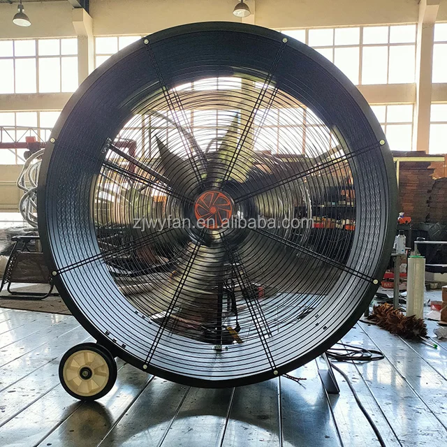 Portable 44inch Diameter Hvls Mobile Big Fan Electric Portable Outdoor Dc ventilation Fans