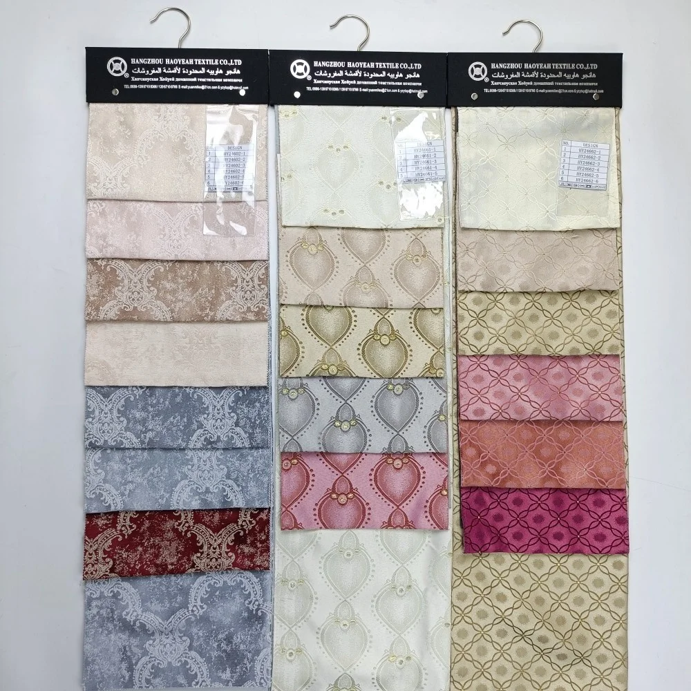 Factory Wholesale Custom Modern High-end Yarn Dyed Jacquard Curtain Fabric for Living Room