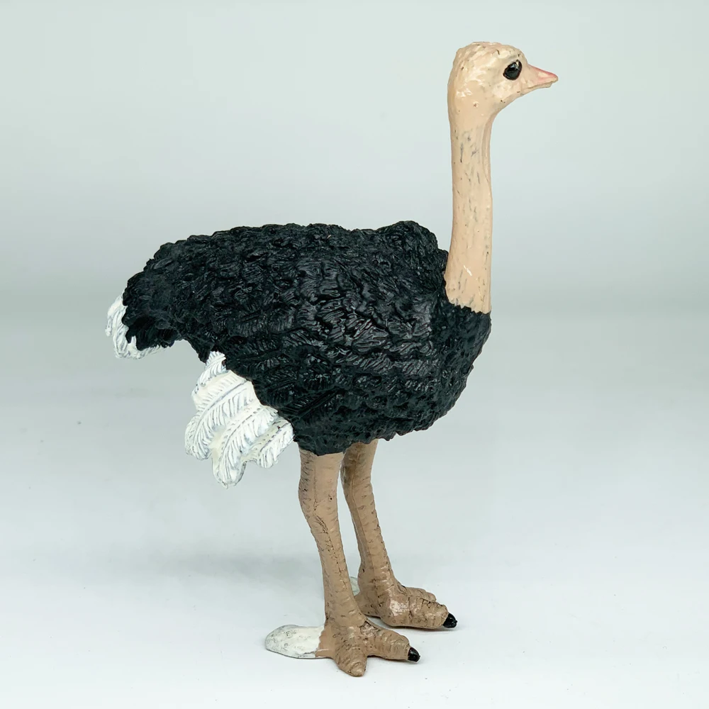 Realistic High Quality PVC Plastic Animal Toys Realistic Eco-friendly Wild Animal Kingdom Figure Ostrich Toys