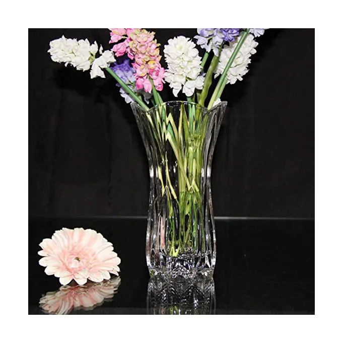 Flower Vase Large Size Phoenix Tail Shape Thickened Crystal Glass for Home Decor Wedding or Gift Best Seller