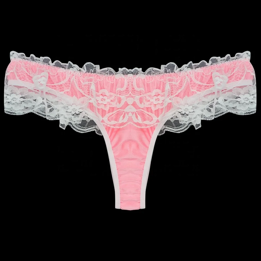 
Men Lace Thong Bikini Underwear Sissy Pouch Panties Penis Pouch sexy Gay male Panties 