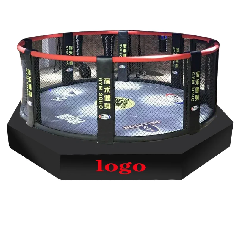 AIDONG sells professional standard specification mma equipment octagon cage with custom logo and size at a discounted price