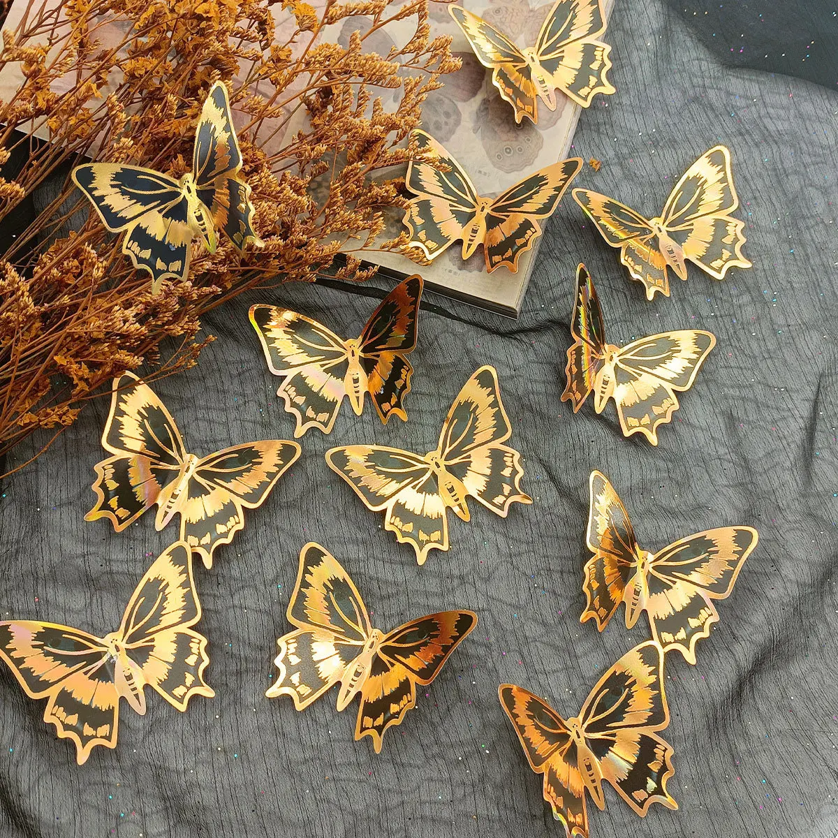 A variety of color Phnom Penh Butterfly Wall Stickers Bronzing Technology Three-dimensional Butterfly Wedding Festival Birthday