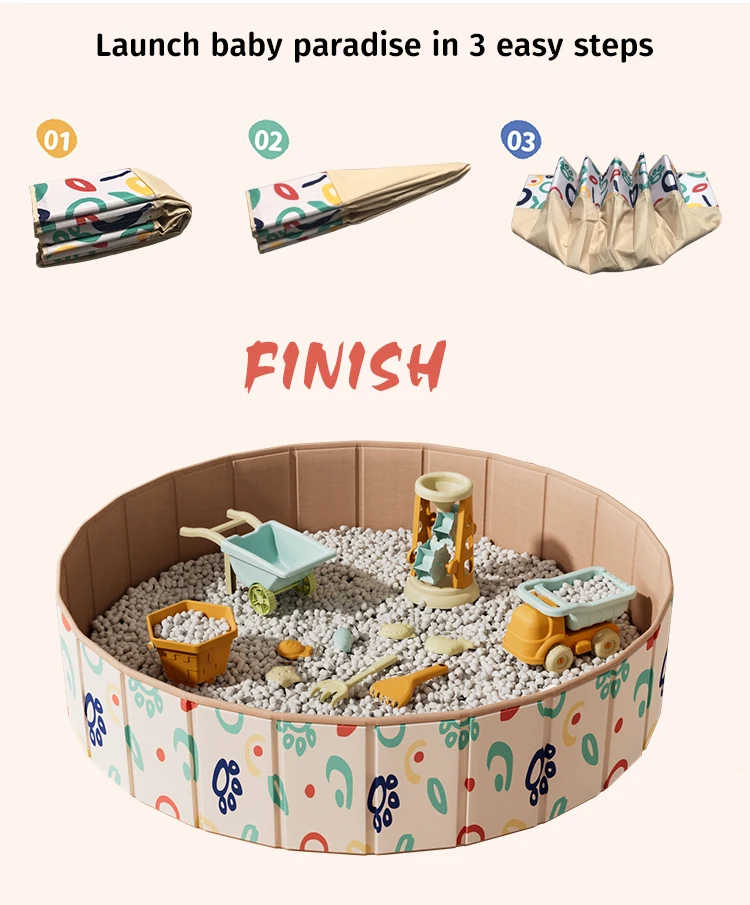 MIGO BEAR Toys Ball Pit Children Safe And Fun Kids Indoor Playground Inorganic Powder Sand Colorful Interactive Sand Pool