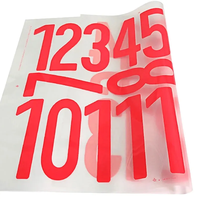 Custom iron on sport soccer jersey numbers and letters heat press transfer numbers for jerseys