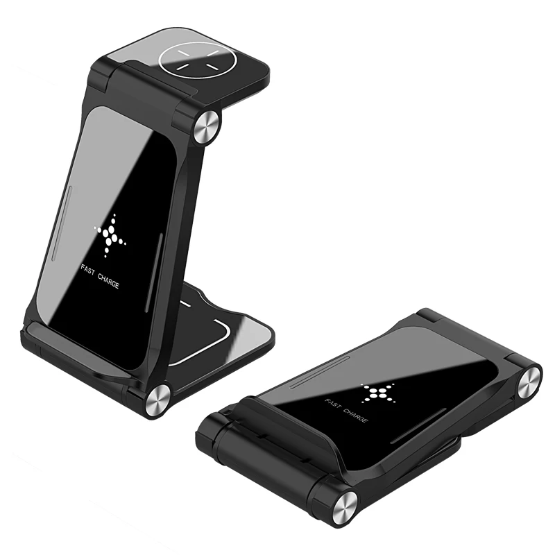 Two Glass 9 In 1 Foldable Original Battery Pack Fo 2 Phone Typ C And Usb A4Wp Coil 15W Mirror Magnetic 3 In 1 Wireless Charger