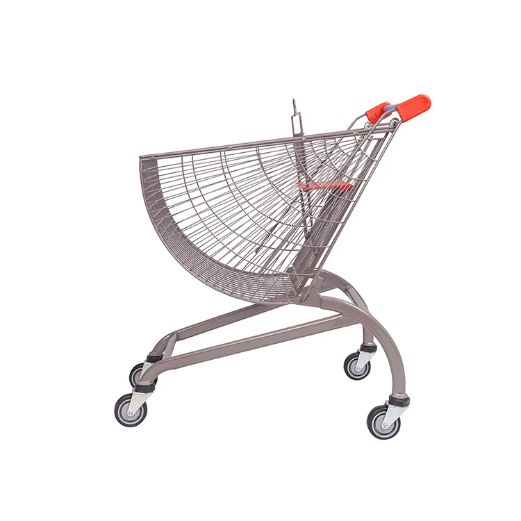 Горячая распродажа стальная оцинкованная веерообразная Тележка для покупок в супермаркете