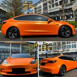 Factory wholesale 1.52*18m Phantom Coral Orange car vinyl stickers wrap Vehicles auto film