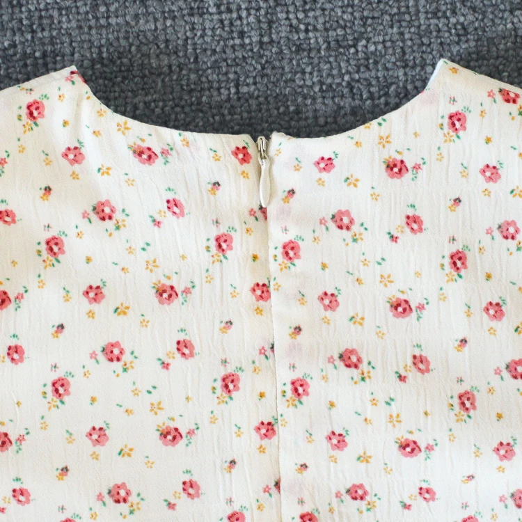 2024 new arrival fashion spring causal ruffle long sleeve floral print kids baby girls dress for 3-8 years