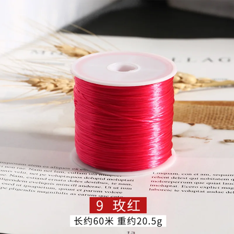 Colorful Flat Elastic String for Beaded Bracelet Making 1mm Flat Elastic Cord Line Accessories