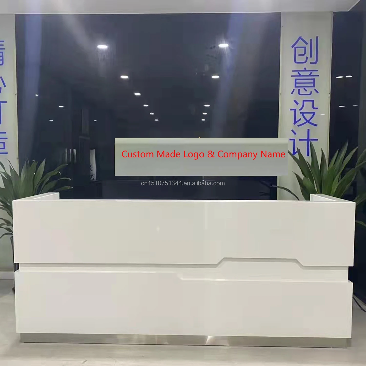 Front Desk Modern Luxury Design Office Furniture salon bar training center office building hall center Counter Reception desk