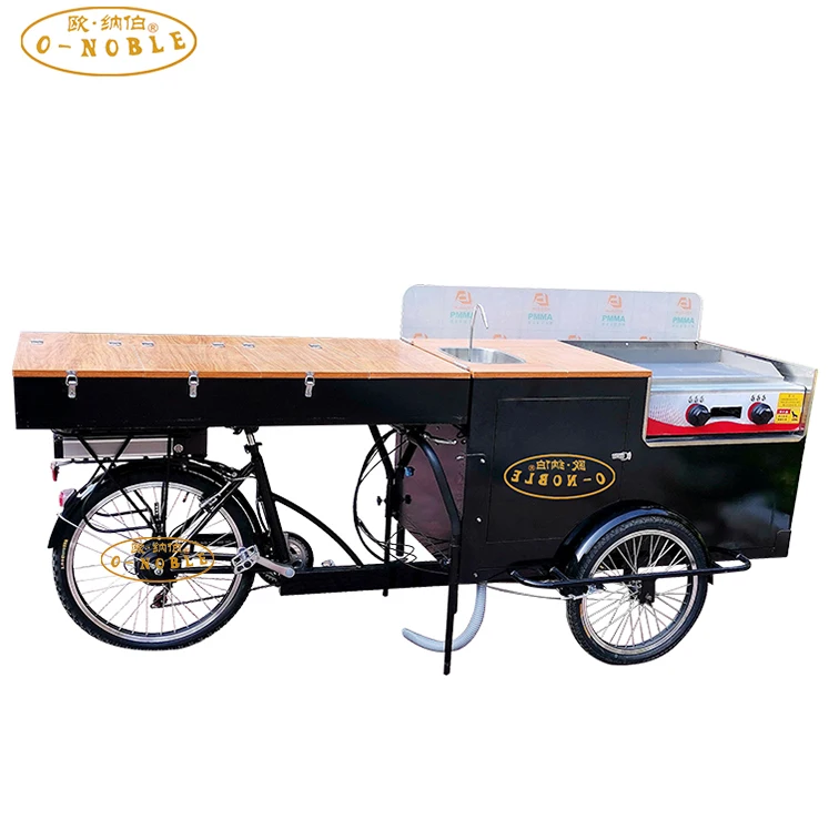 3 wheel electric hot dog bicycle food cart for sale