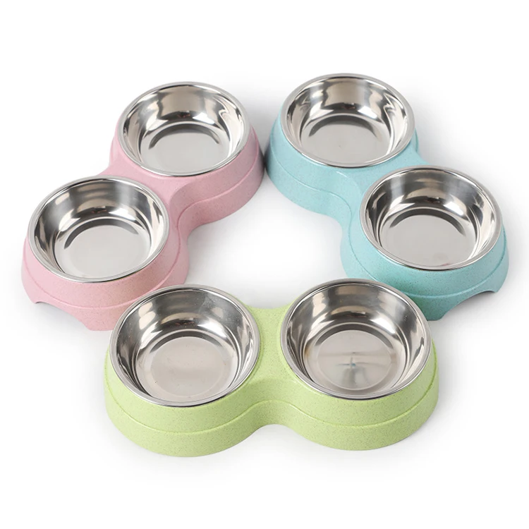 Amazon Best Seller Two-in-one Water and Food Double Pet Bowls for Dogs and Cats