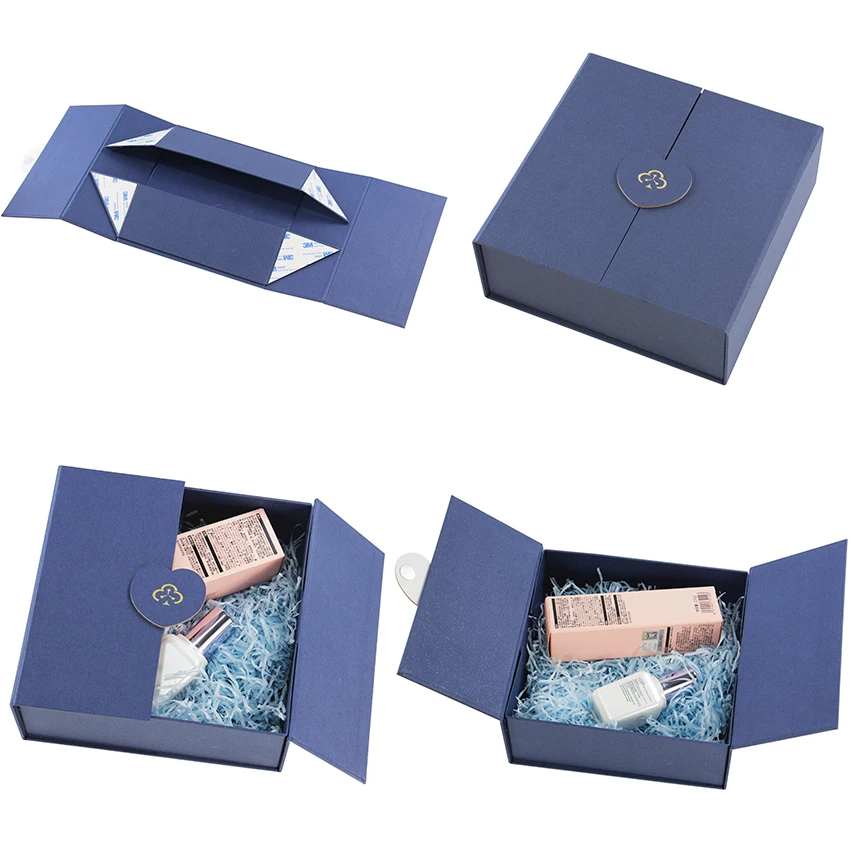 Custom logo luxury pink rigid Underwear magnetic folding paper packaging box