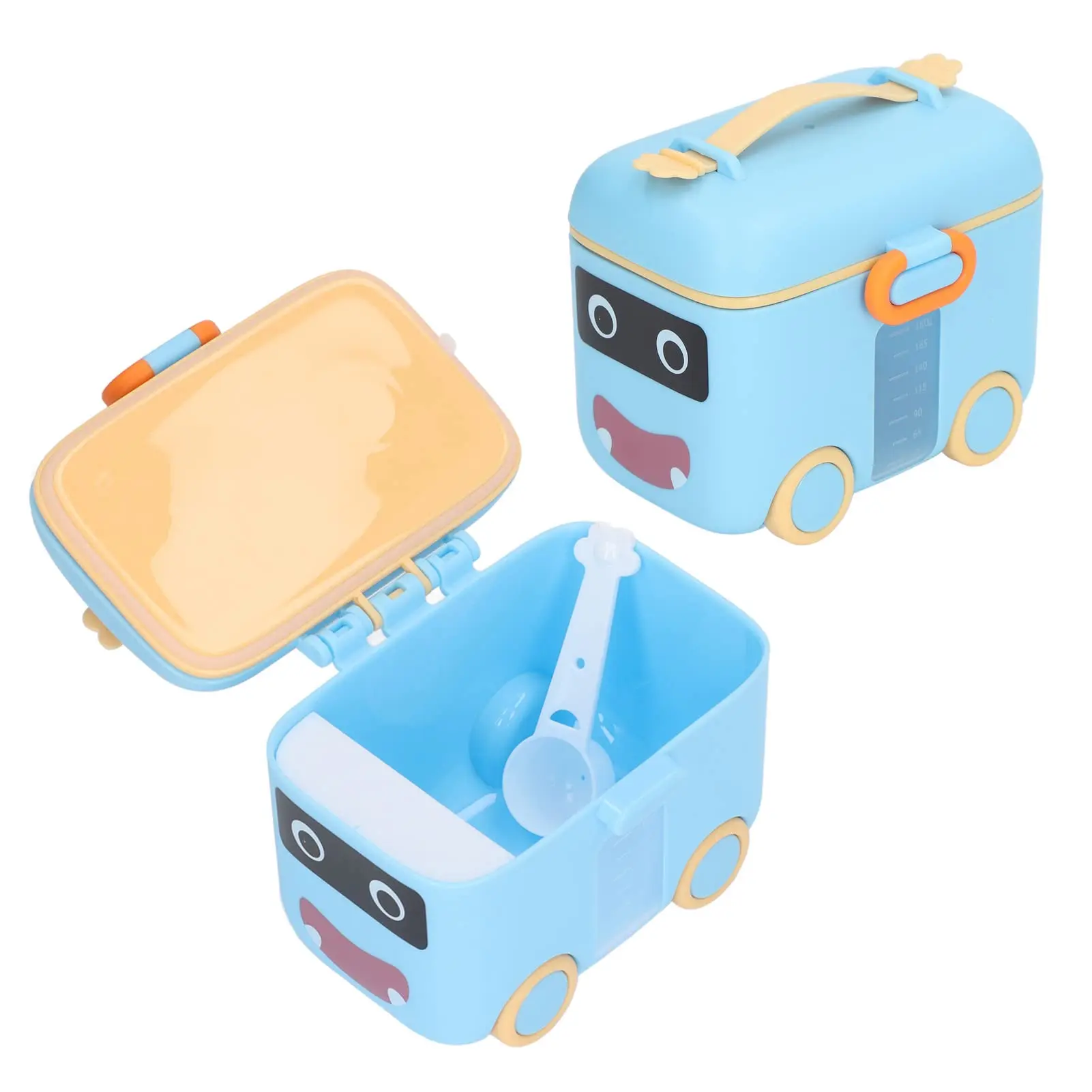 Food grade bus shape Baby Milk Powder Storage Dispenser formula container box for Traveling outside
