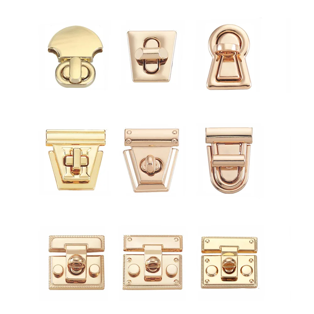 Bag Hardware Supplies Lock Zinc Alloy Turn Twist Lock For Leather Bags Box Hardware