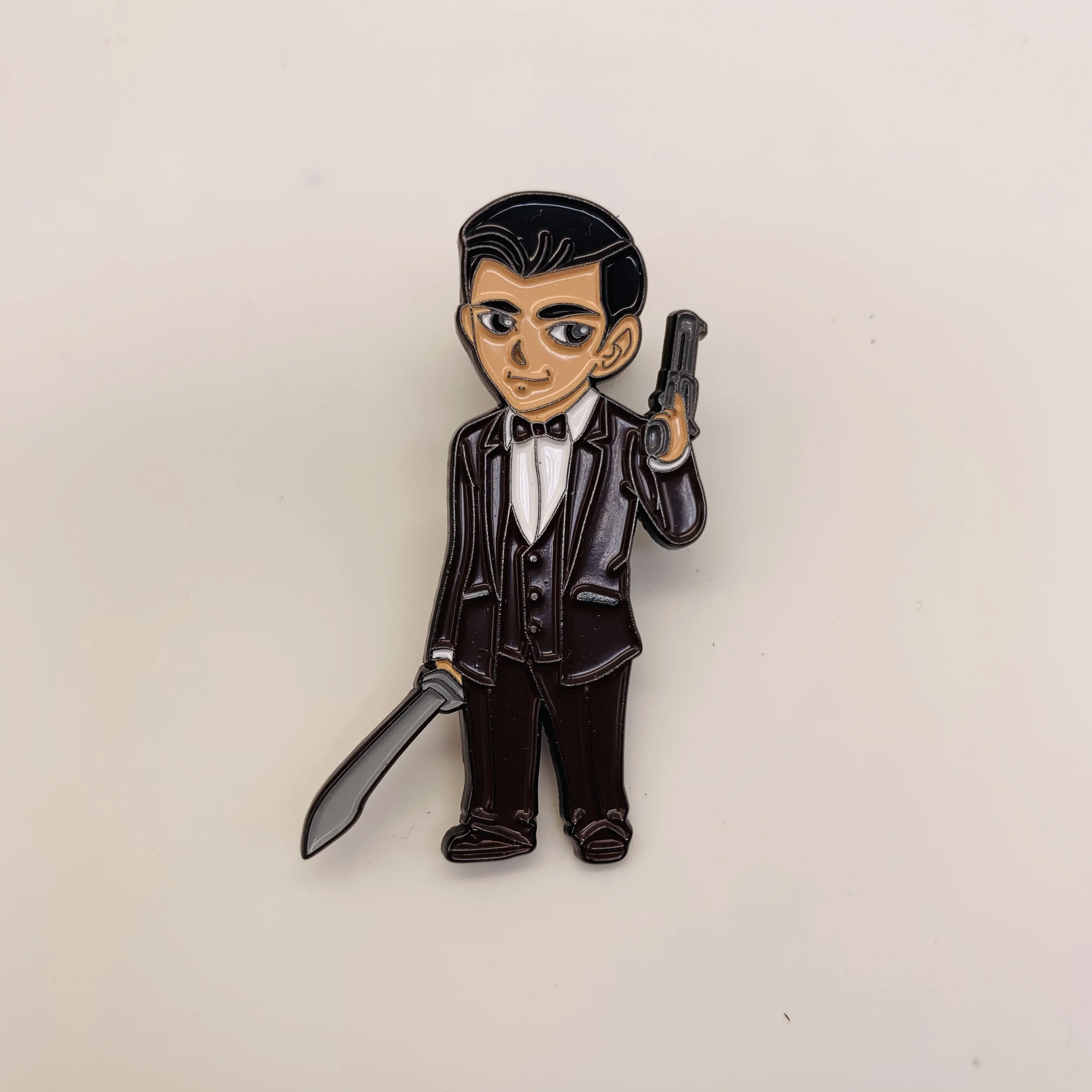 Man in suit High Quality Soft Enamel Pins with Cheap Price Anime Lapel Pin Badge