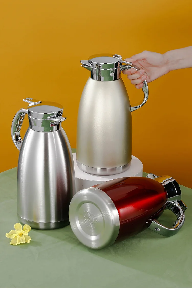 Double Walled Vacuum Mate Tea Thermos 2.3L  Stainless Steel Thermal Coffee Carafe Thermos Flask