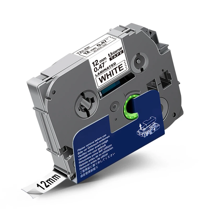 12mm Tz-231/tze-231/tz 231/tze 231  Printer Ribbon Compatible brother label maker tape for Printer P Touch Pt-e100 Label Tape