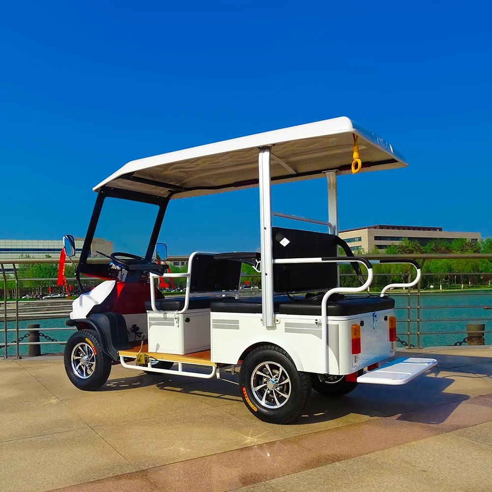 cheap 4 Wheel Drive 6 Seater Electric sightseeing  Golf Cart,travel rental  golf carts Classic Tour Golf Cart
