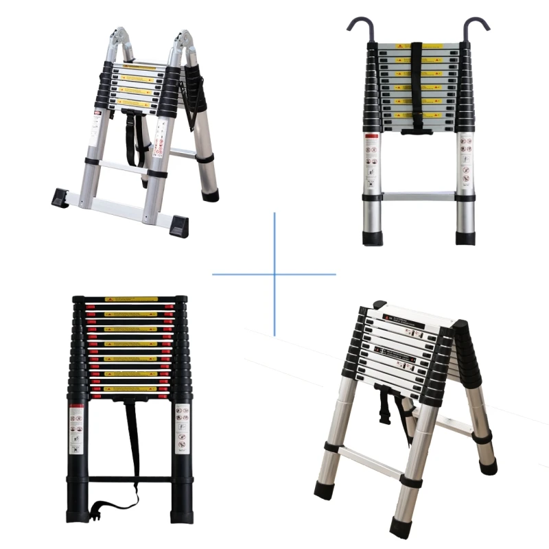 Aluminum double side attic folding telescopic 20 ft step ladder 6 meter for sale