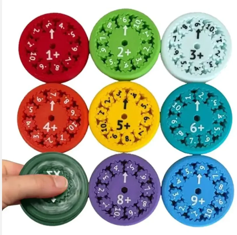 New Release Anti Stress Relief Kids Fidget Toys Montessori Math Fidget Spinner Plastic Spinner Toys for Kids Fidget Spinners