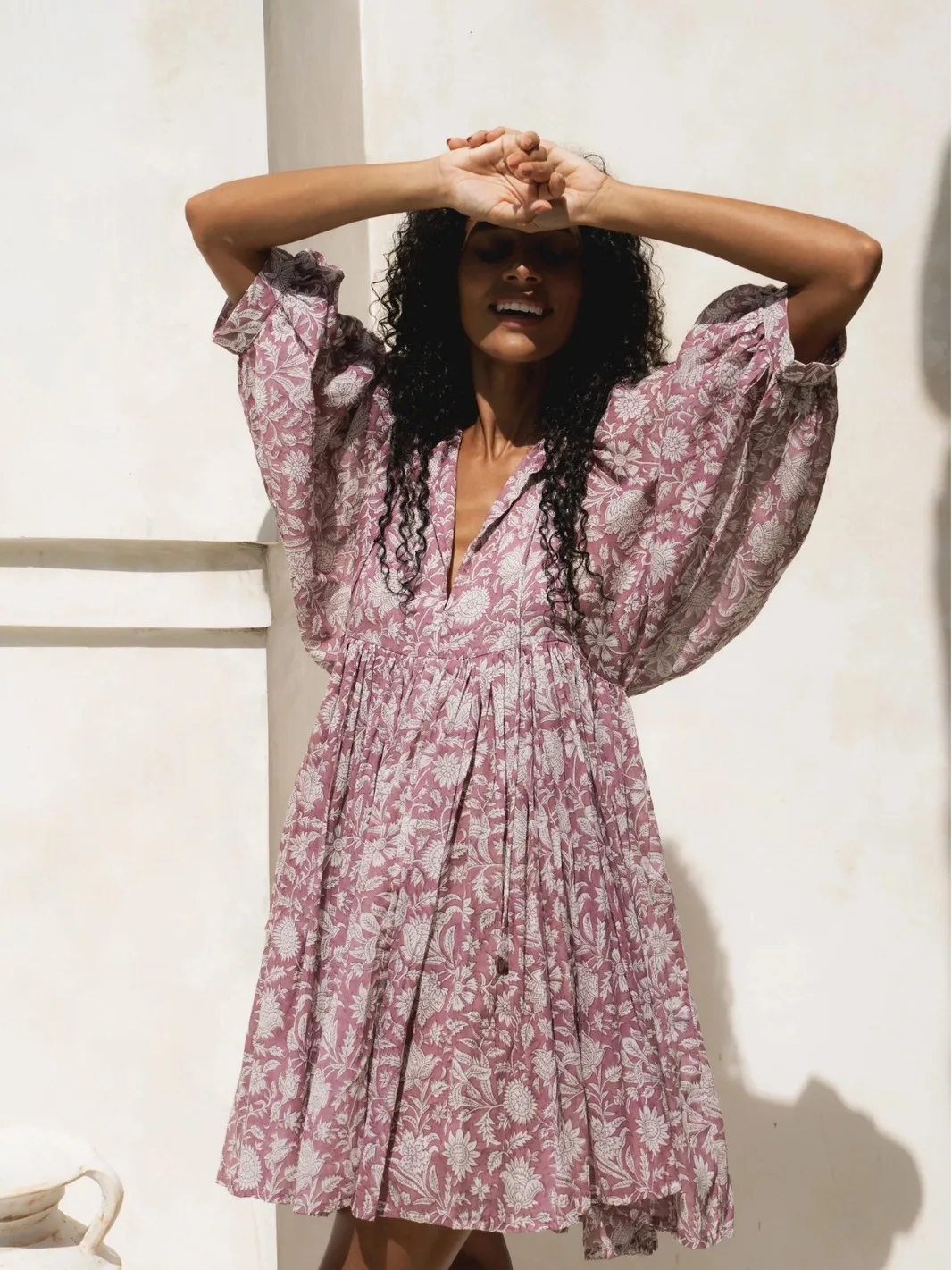 2024 Hot Selling Womens Beach Dresses Women Summer Dress Long Sleeve Floral Print Beach Mini Dress