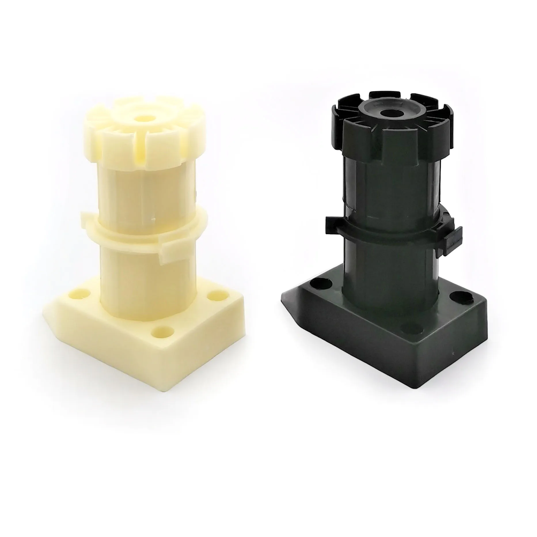 Black Bottom Height Adjustable Sofa Plastic  Legs for Furniture Cabinet Legs Adjustable Table Leg