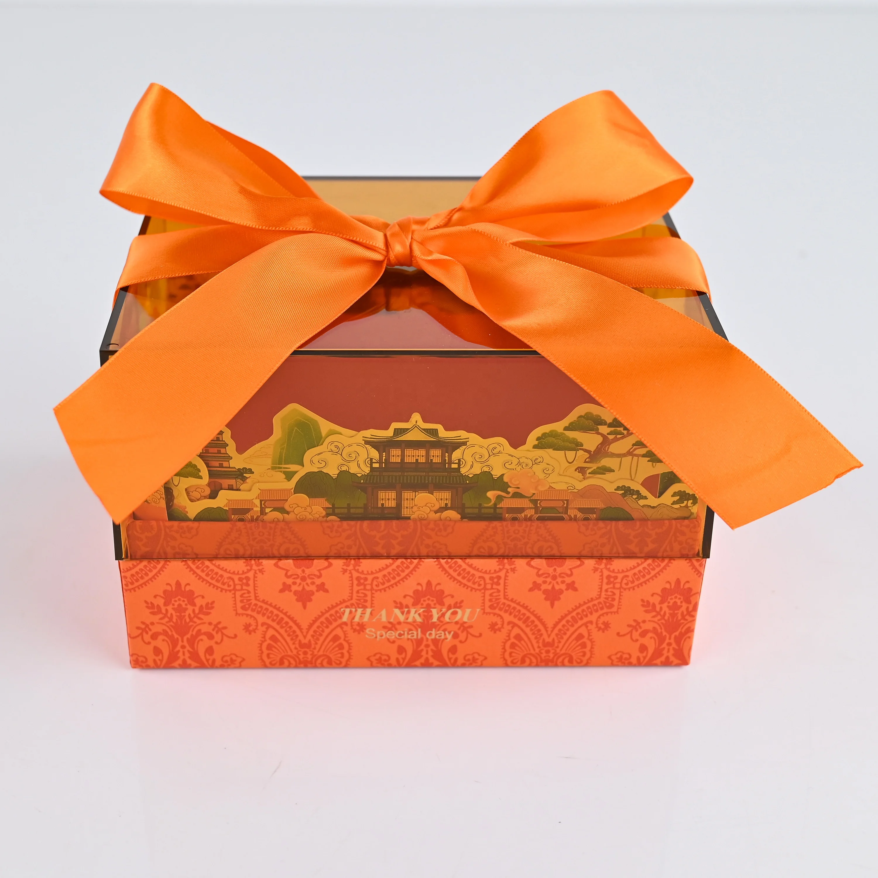 ISO BSCI factory custom luxury transparent acrylic with hand gift candy clear storage box acrylic gift box acrylic boxes